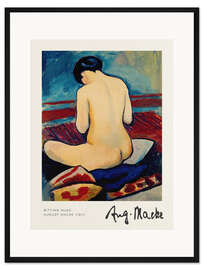 Gerahmter Kunstdruck Sitting Nude