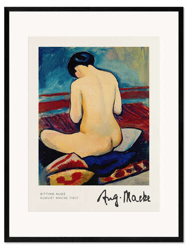 Gerahmter Kunstdruck Sitting Nude