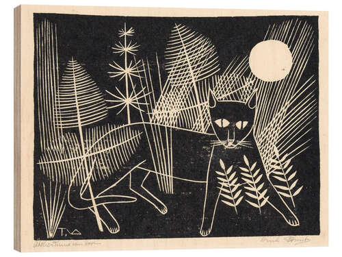 Wood print The Cat on the Hunt