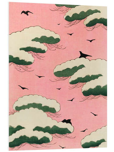 Foam board print Traditional Japanese Pink Sky