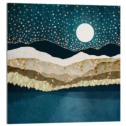 Tableau en plexi-alu Starlit Mountain Lake