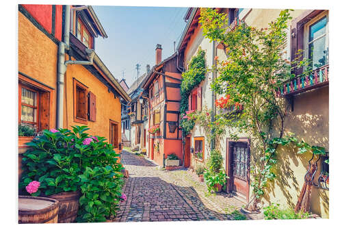 Foam board print Village in Alsace