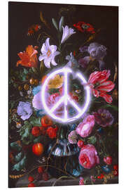 Magnettafel Frieden &amp; Blumen