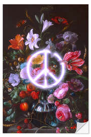 Wall sticker Peace &amp; Flowers