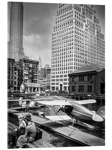 Akrylbilde Historisches New York: Downtown Skyport, Manhattan, 1936