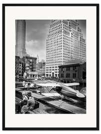 Gerahmter Kunstdruck Historisches New York: Downtown Skyport, Manhattan, 1936