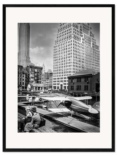 Framed art print Historisches New York: Downtown Skyport, Manhattan, 1936