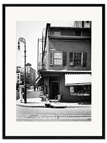 Kehystetty taidepainatus Historisches New York: Christopher and Bleecker Streets, Manhattan, 1936