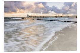 Tableau en aluminium Zingst pier at sunrise