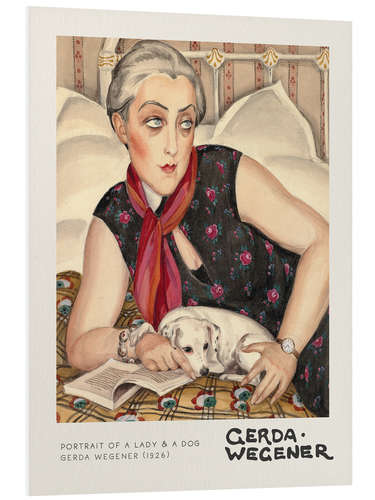 Foam board print Portrait of a Lady and a Dog