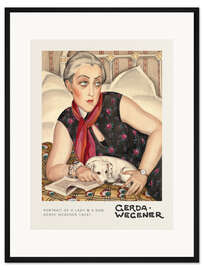Gerahmter Kunstdruck Portrait of a Lady and a Dog