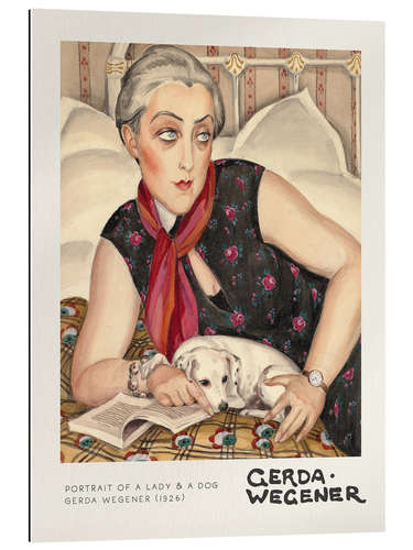 Gallery Print Portrait of a Lady and a Dog