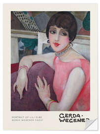 Selvklæbende plakat Portrait of Lili Elbe