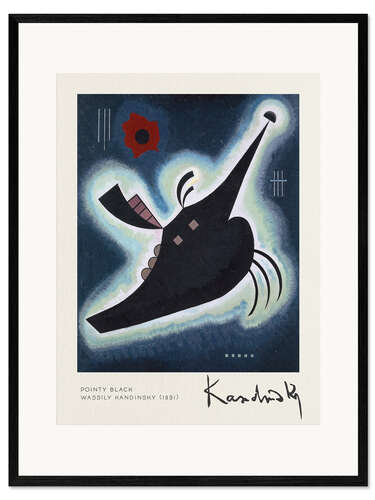 Framed art print Pointy Black