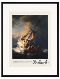 Gerahmter Kunstdruck Storm on the Sea of Galilee