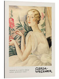 Magnettafel Woman in a White Dress