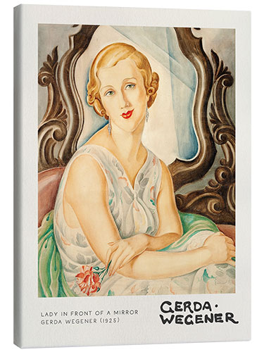 Canvas print Lady in front of a Mirror