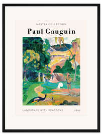 Gerahmter Kunstdruck Landscape with Peacocks, 1892