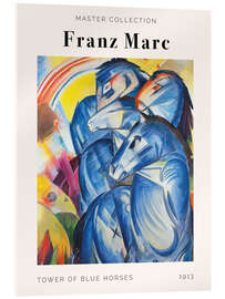 Akrylbillede  Tower of Blue Horses, 1913 - Franz Marc