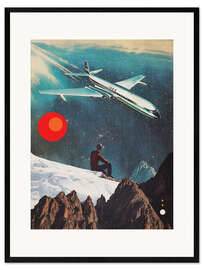 Ingelijste kunstdruk Retro Voyager