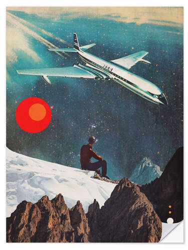 Självhäftande poster Retro Voyager