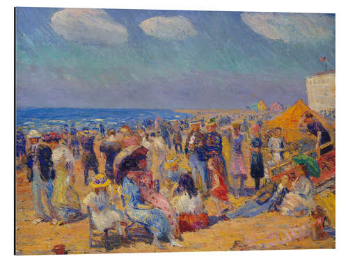 Aluminium print Crowd at the seashore, 1910