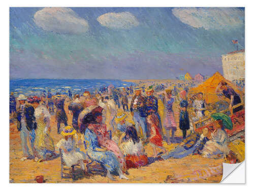 Sticker mural Crowd at the seashore, 1910