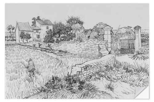 Selvklebende plakat Farm in Provence, c. 1888