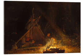 Quadro em acrílico Camp fire, 1880