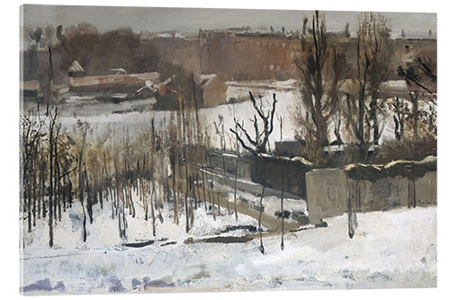 Acrylic print Oosterpark, Amsterdam, in the Snow, 1892