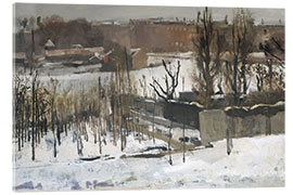 Acrylglasbild Oosterpark, Amsterdam, im Schnee, 1892