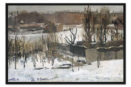 Gerahmter Kunstdruck Oosterpark, Amsterdam, im Schnee, 1892