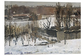 Foam board print Oosterpark, Amsterdam, in the Snow, 1892