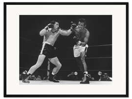 Gerahmter Kunstdruck Rocky Graziano &amp; Sugar Ray Robinson, Meisterschaft im Mittelgewicht, 1952