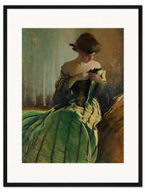 Gerahmter Kunstdruck Studie in Schwarz und Grün, 1909