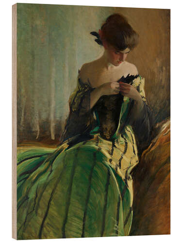 Print på træ Study in black and green, 1909