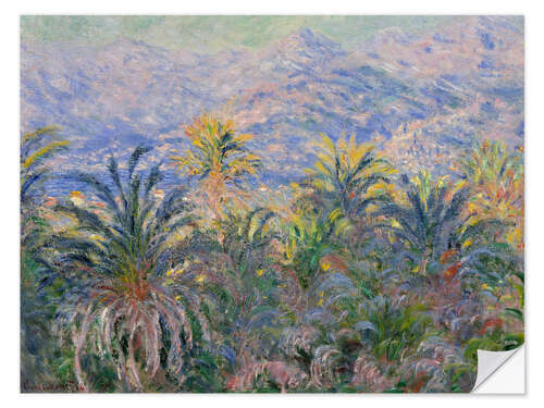 Selvklebende plakat Palm Trees at Bordighera, 1884