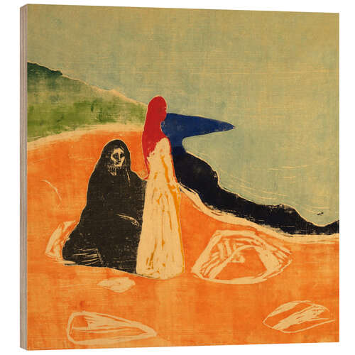 Trätavla Two Women on the Shore, 1898