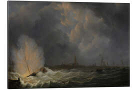 Gallery print The Explosion of Gunboat nr 2, Antwerp, 1832