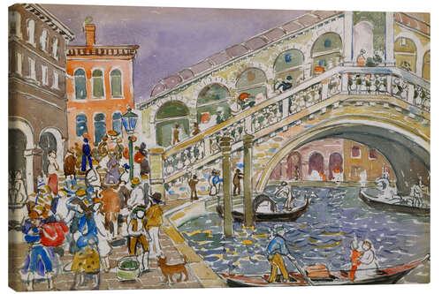 Leinwandbild Rialtobrücke, Venedig, 1911