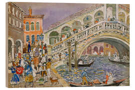 Holzbild Rialtobrücke, Venedig, 1911