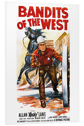 Hartschaumbild "Bandits of the west", Allan 'Rocky' Lane, 1953