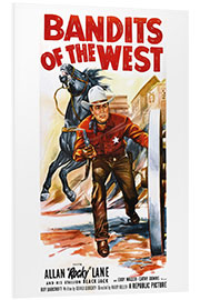 Quadro em PVC "Bandits of the west", Allan 'Rocky' Lane, 1953