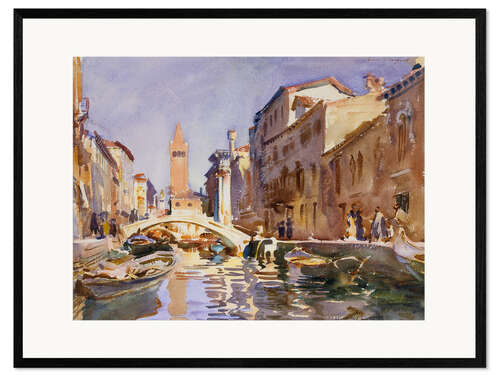 Framed art print Venetian canal, 1913