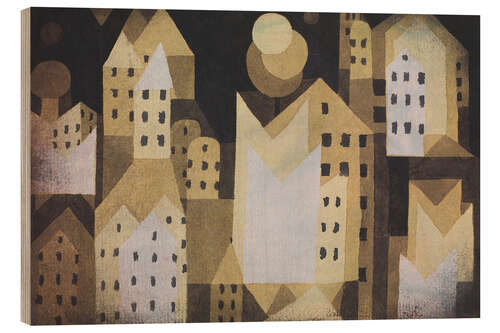 Wood print Cold city, 1921