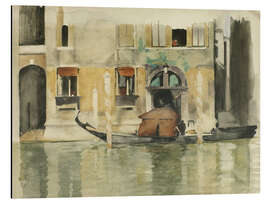 Alumiinitaulu Venetian Gondola in Front of a House