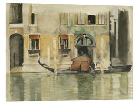 Foam board print Venetian Gondola in Front of a House