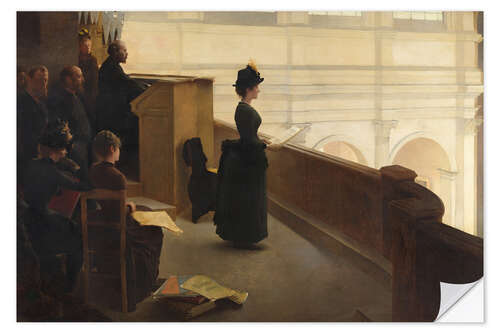 Vinilo para la pared The Organ Rehearsal, 1885