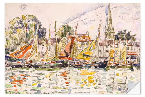 Selvklæbende plakat Le Pouliguen: Fishing Boats, 1928