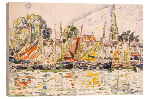 Wood print Le Pouliguen: Fishing Boats, 1928